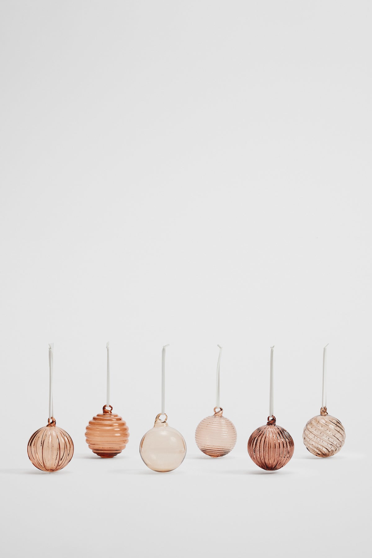 Small Glass Bauble Set Of 6