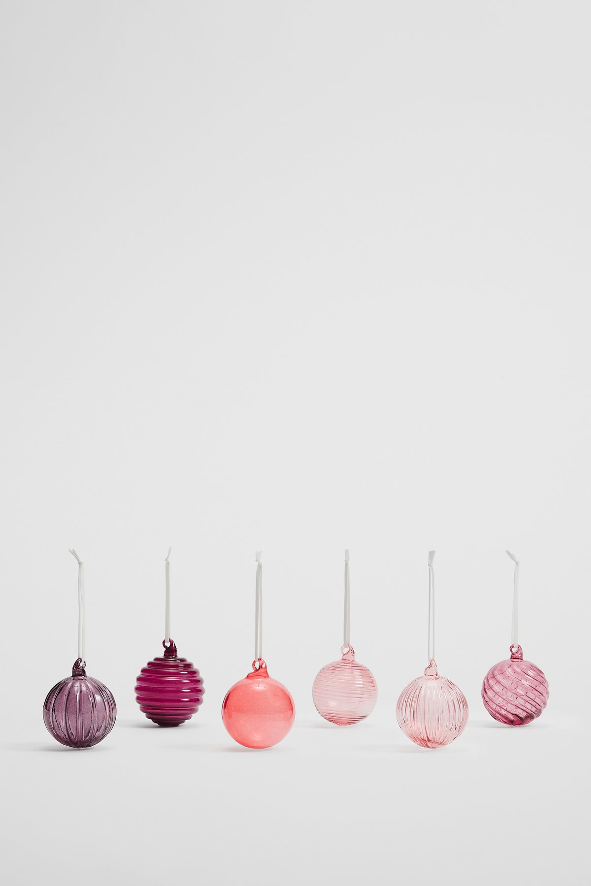 Small Glass Bauble Set Of 6