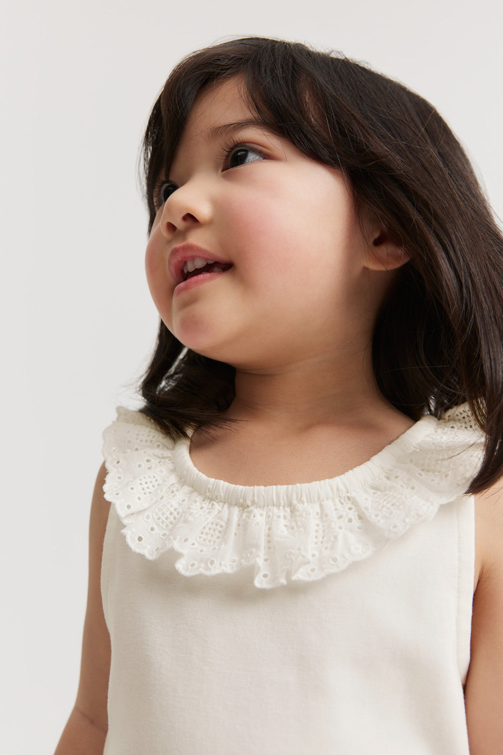 Cotton Broderie Frill Tank