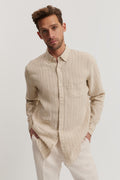 Regular Fit Linen Stripe Shirt