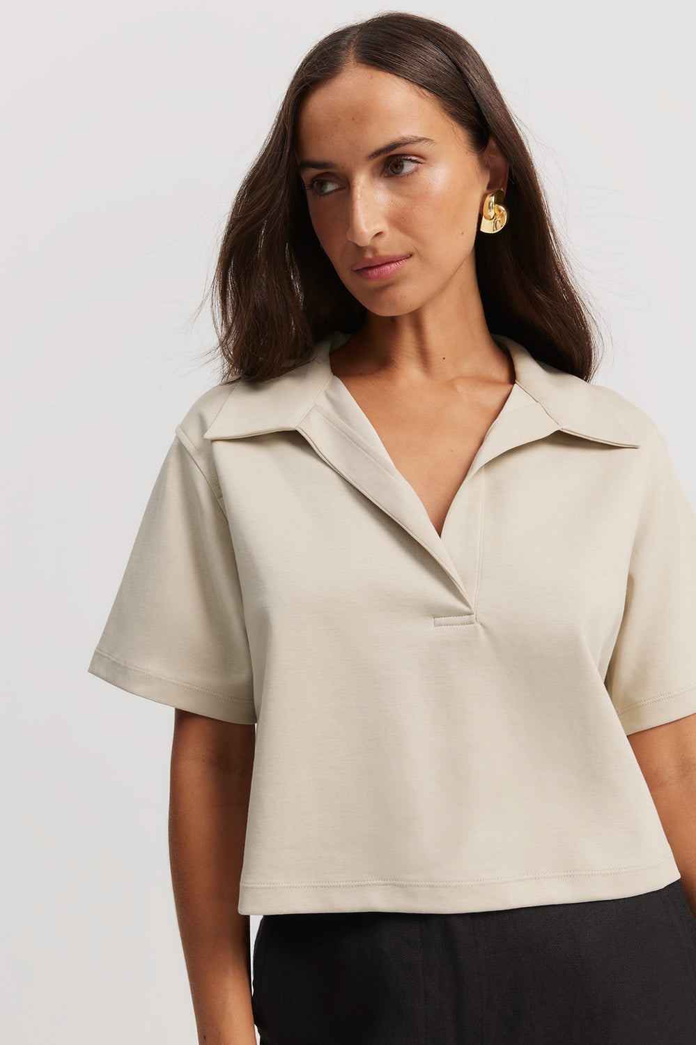 Cropped Polo T-Shirt