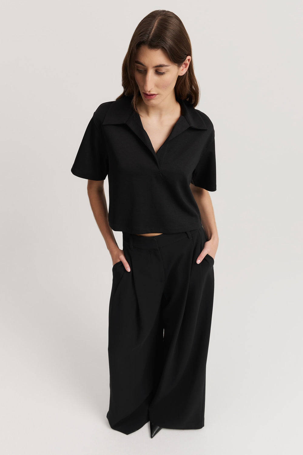 Cropped Polo T-Shirt