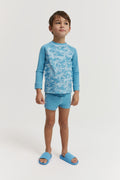 Nylon Blend Tropical Swim Short