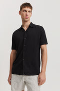 Cotton Silk Knit Short Sleeve Shirt
