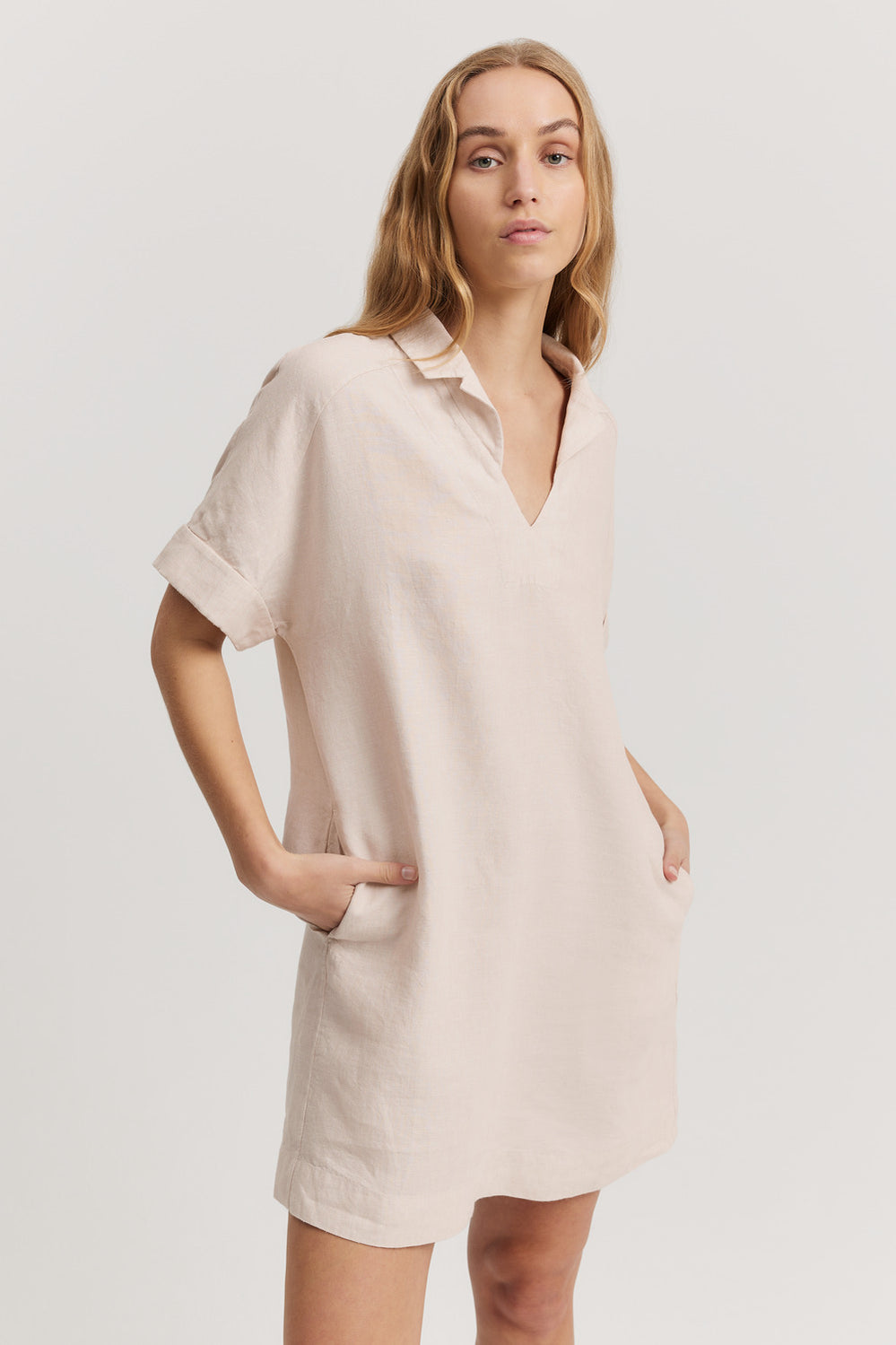 Linen Popover Dress
