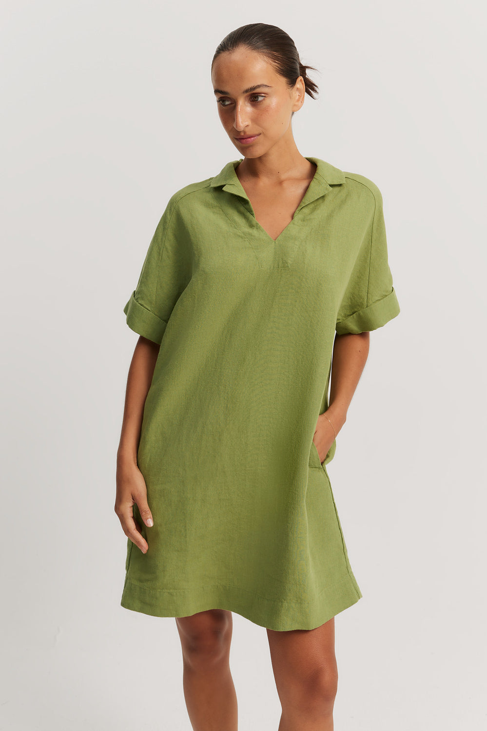 Linen Popover Dress