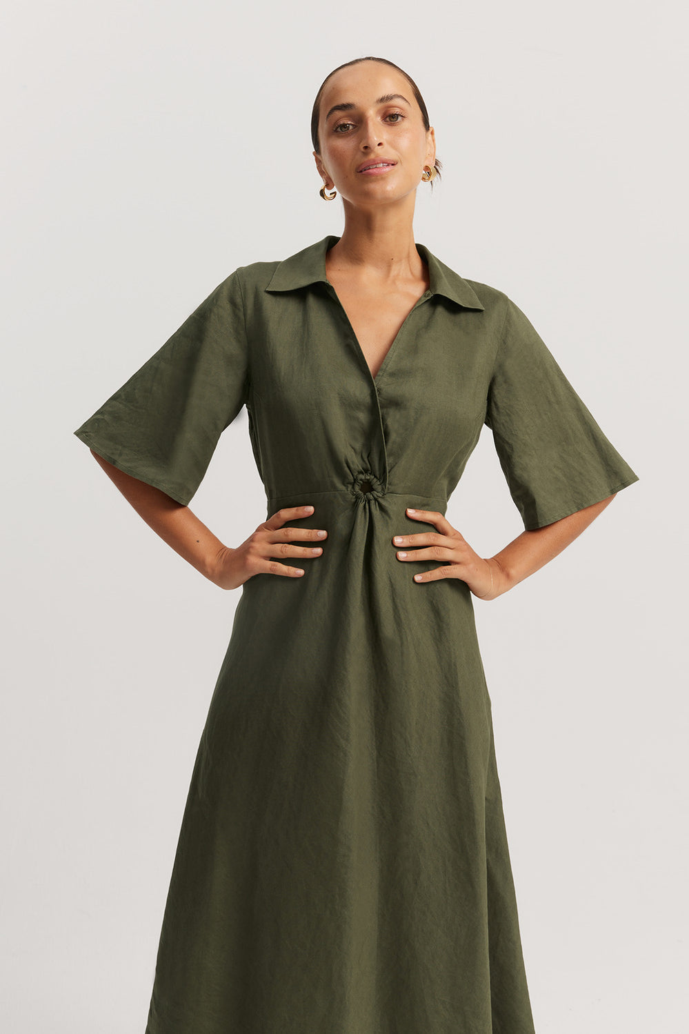 Cut-Out Midi Dress
