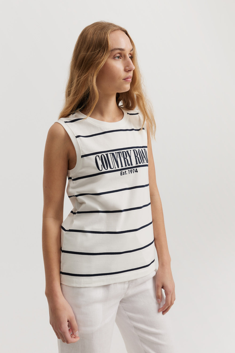 Cotton Stripe Heritage Tank
