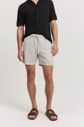 Linen Stripe 6" Drawcord Short