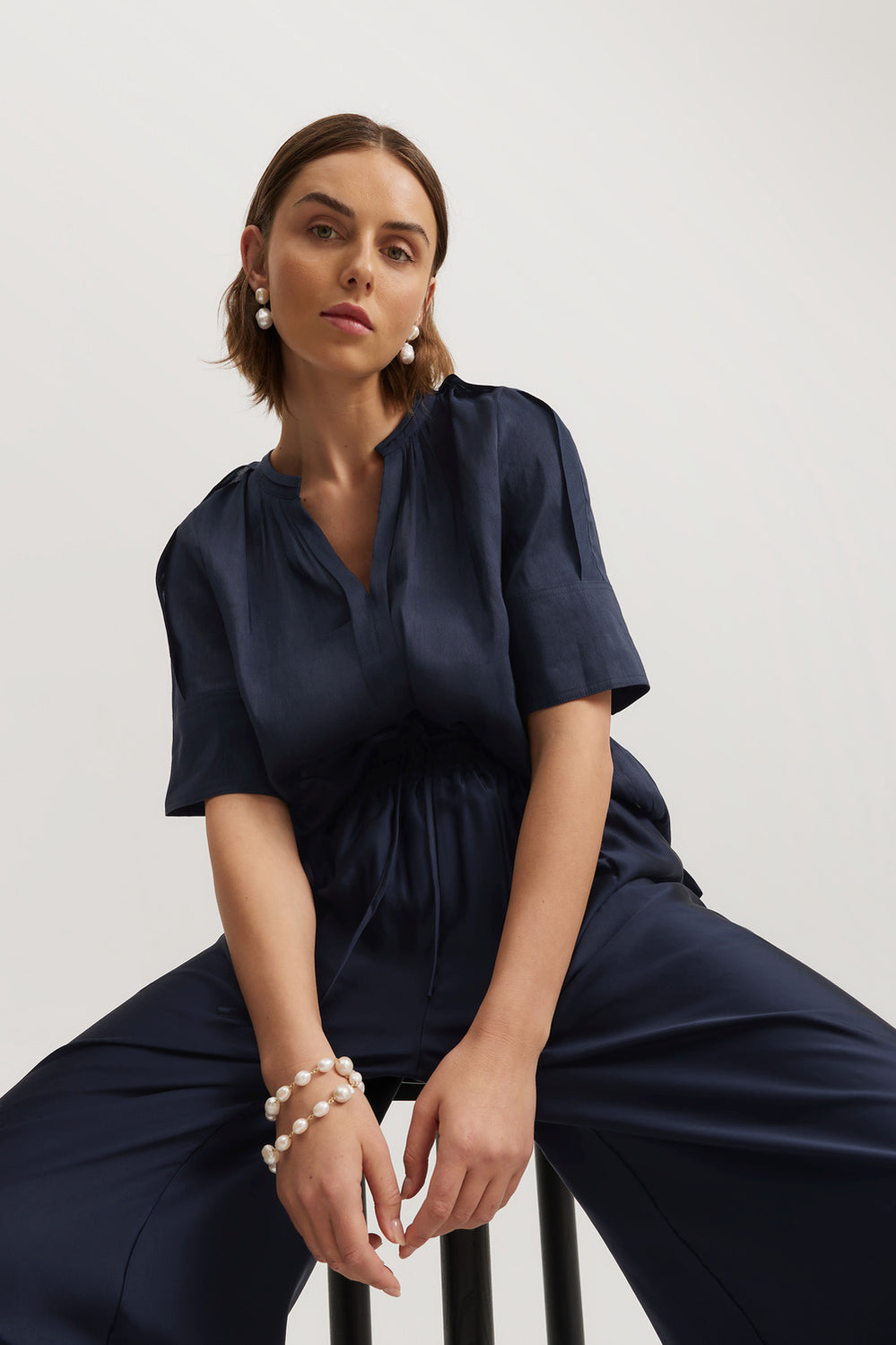 Fluid Short Sleeve Popover