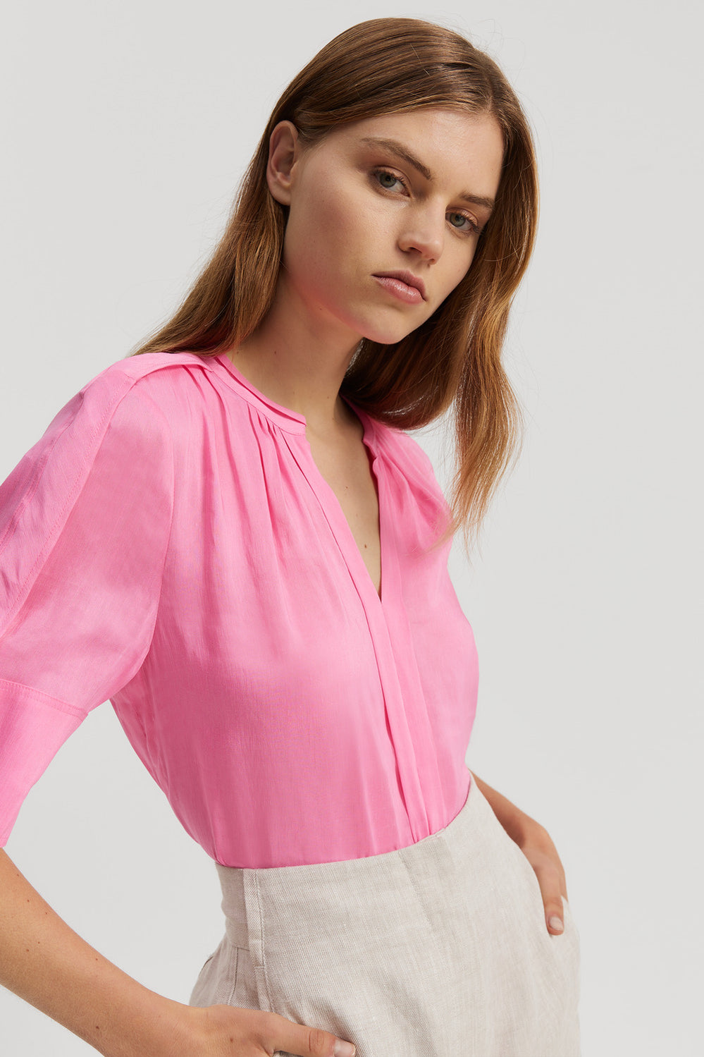 Fluid Short Sleeve Popover