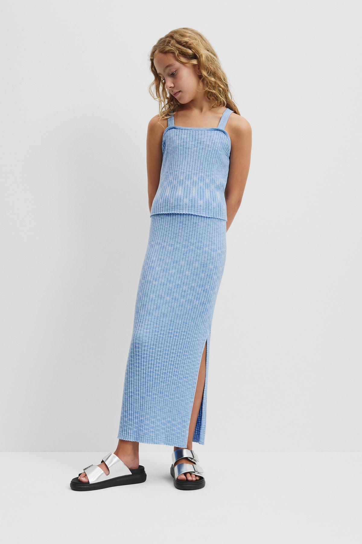 Teen Space Dye Knit Skirt
