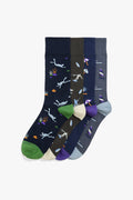 Cotton Blend Summer Time Sock Pack Of 4