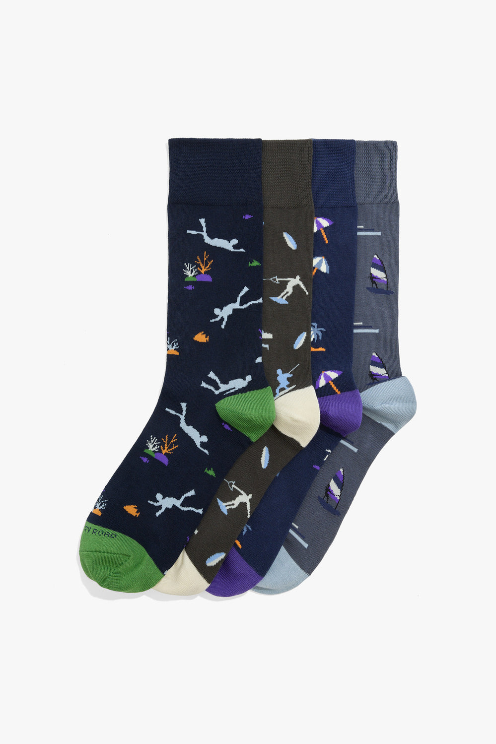 Cotton Blend Summer Time Sock Pack Of 4