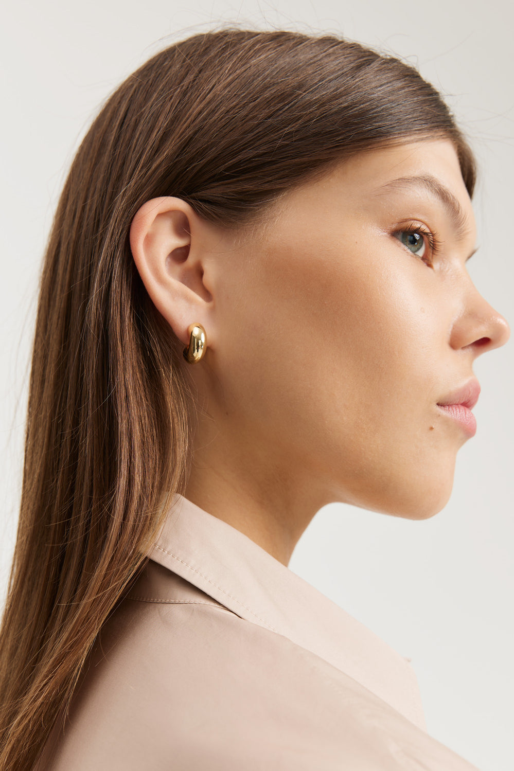 Small Round Hoop Earring