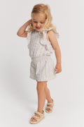 Frill Shirred Jumpsuit