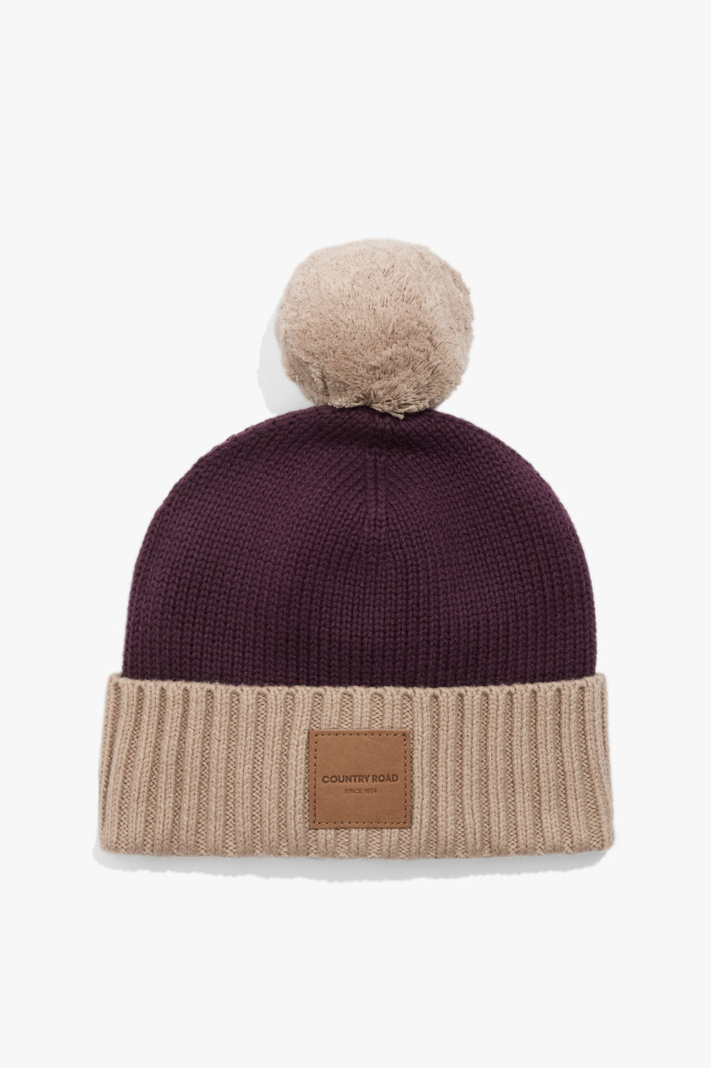 Organically Grown Cotton Blend Patch Logo Beanie