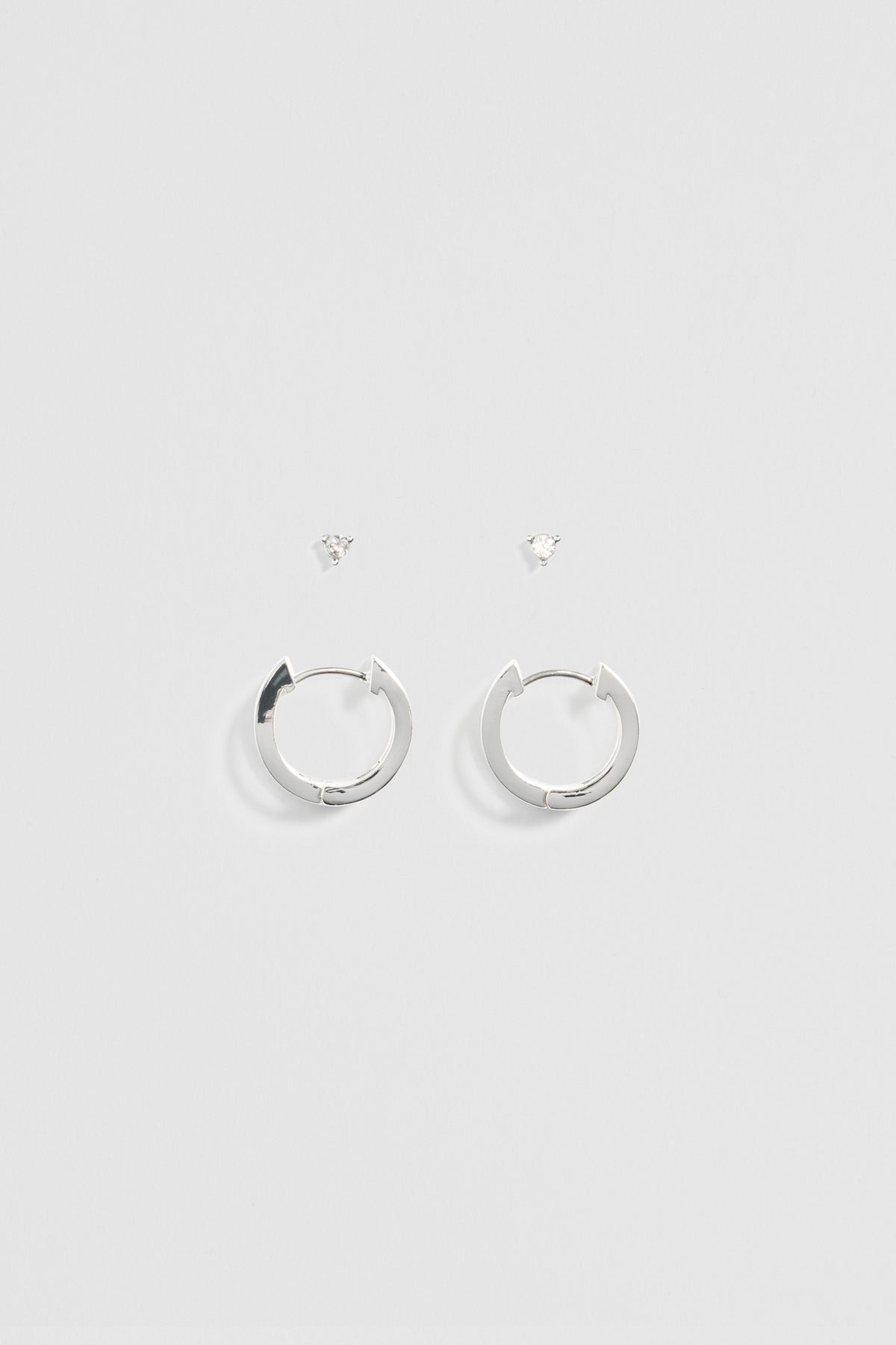 Double Hoop Stud Earring Pack Of 2