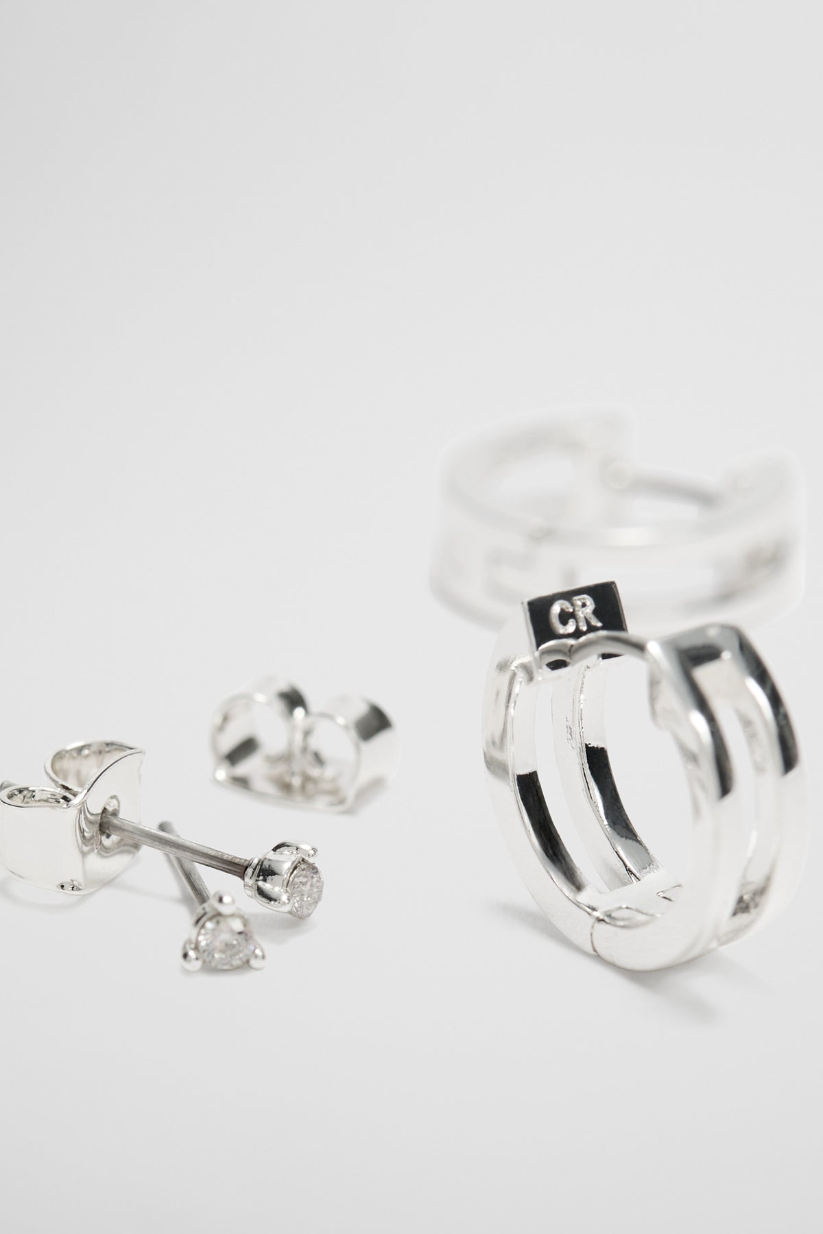 Double Hoop Stud Earring Pack Of 2