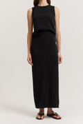 Cotton Linen Maxi Skirt