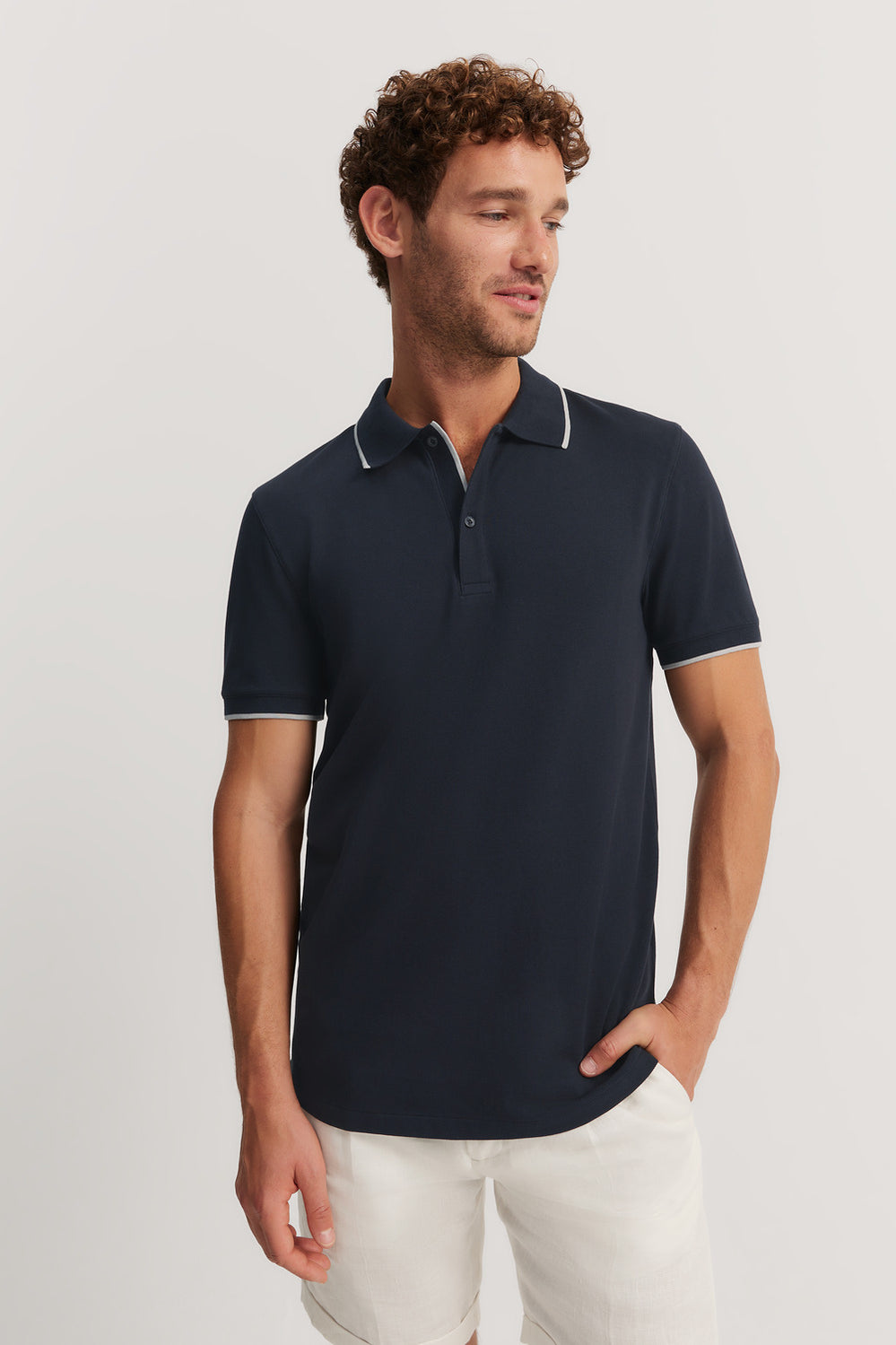 Slim Fit Stretch Pique Polo