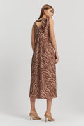 Print Column Fluid Midi Dress