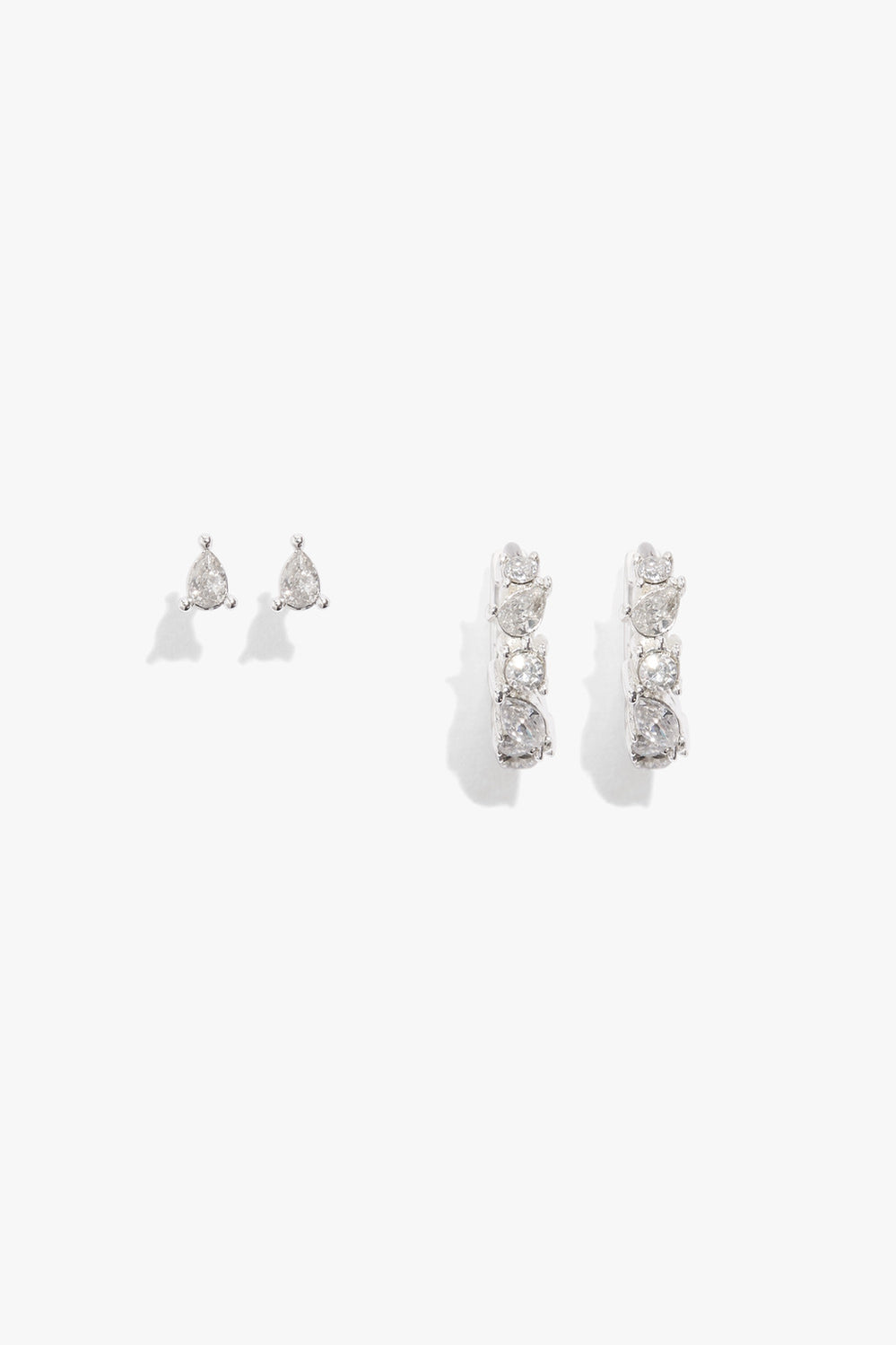 Multi Stone Hoop Earring Pack Of 2