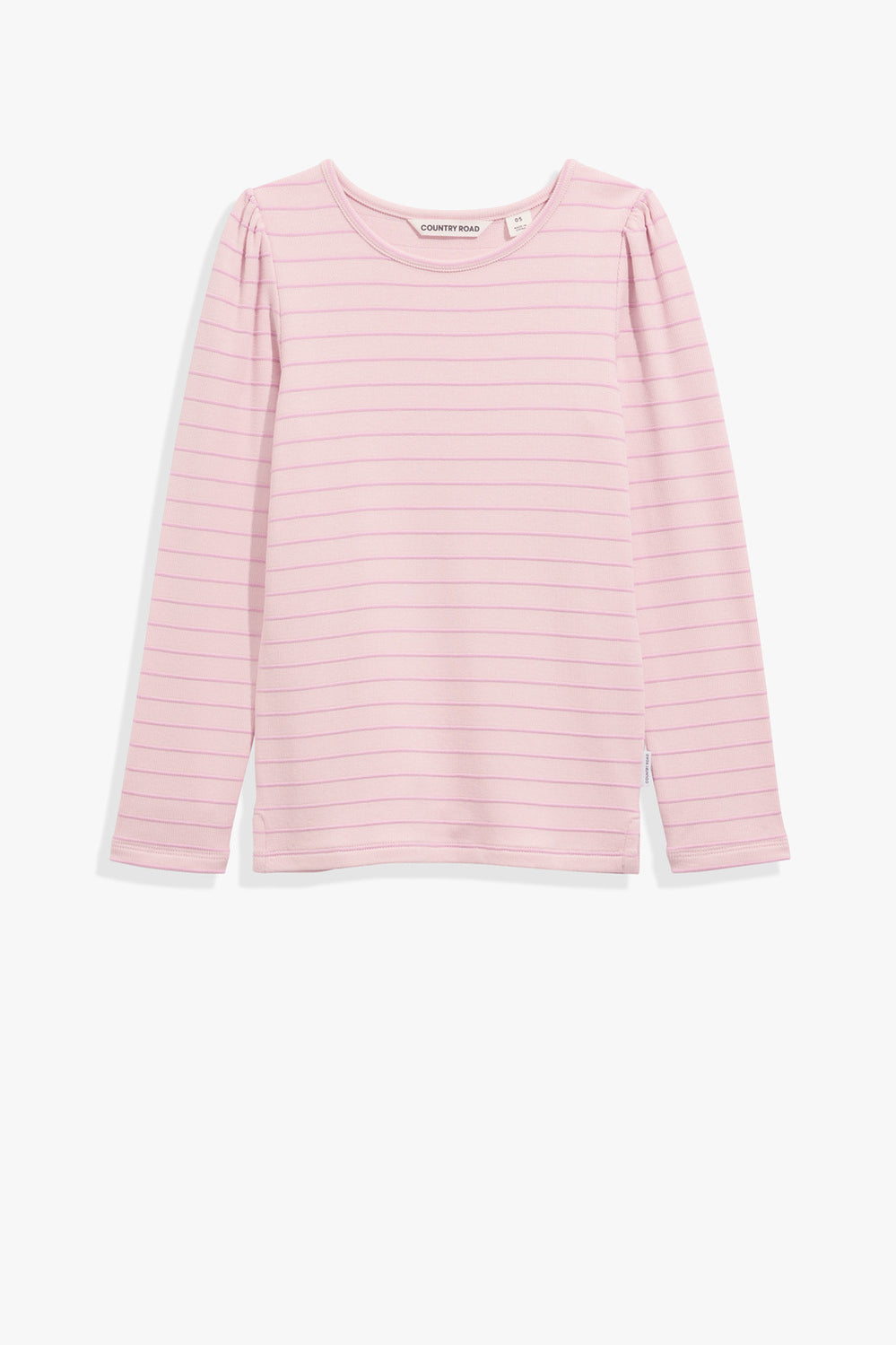 Polyester Blend Gather Long Sleeve T-Shirt
