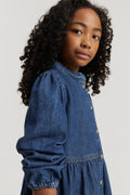 Denim Flounce Dress