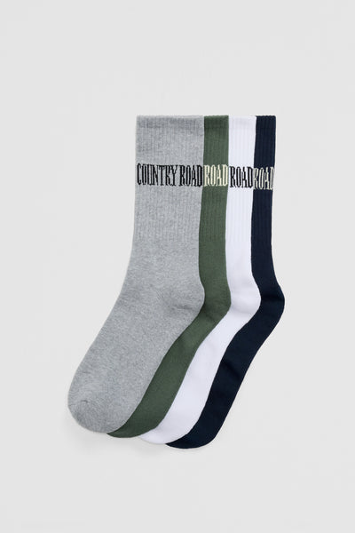 Australian Cotton Blend Heritage Sock Pack Of 4