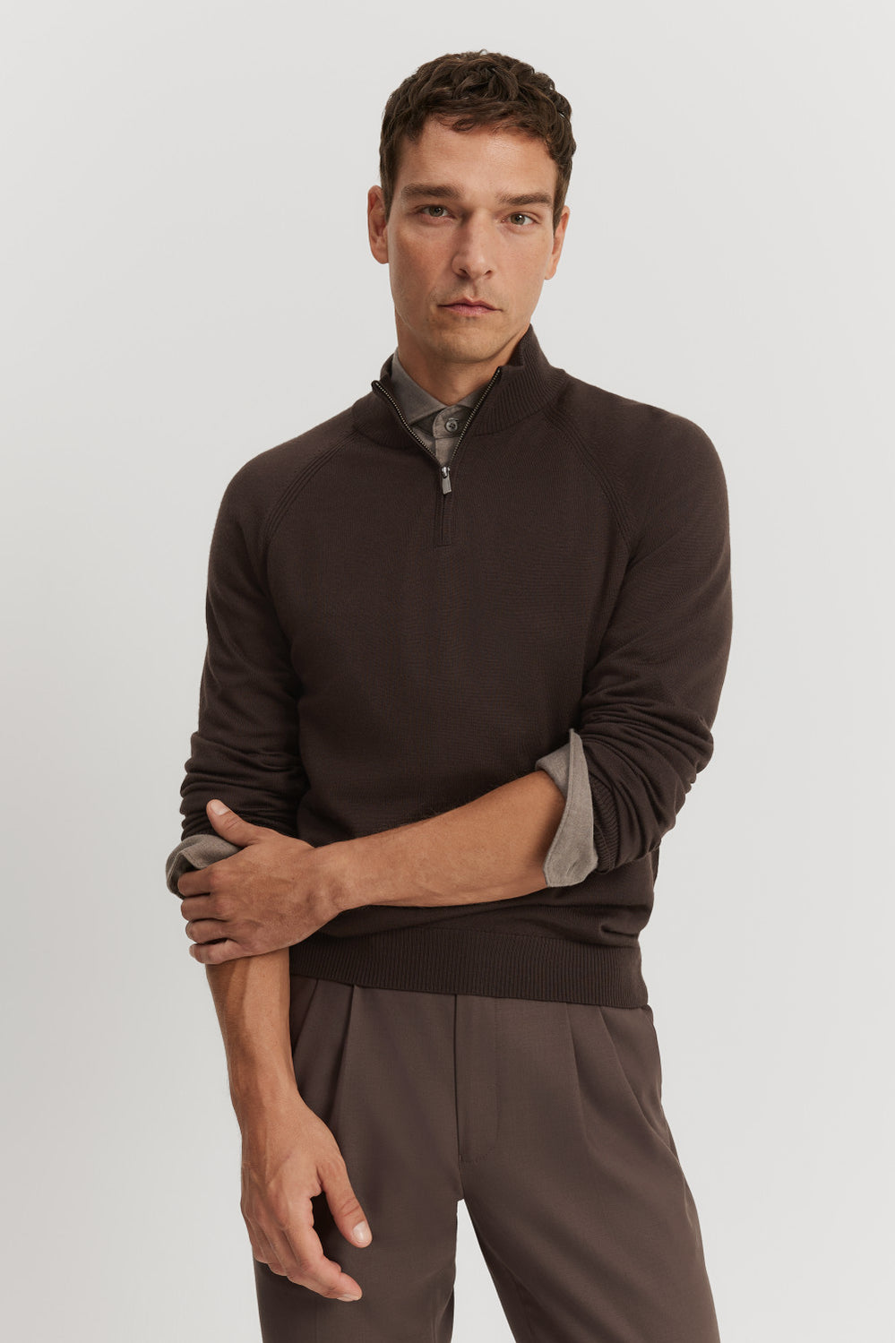 Australian Merino Half Zip Knit