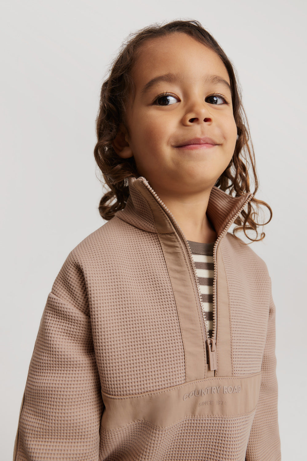 Organically Grown Cotton Waffle Splice Sweat