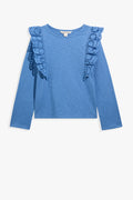 Organically Grown Cotton Broderie Frill T-Shirt