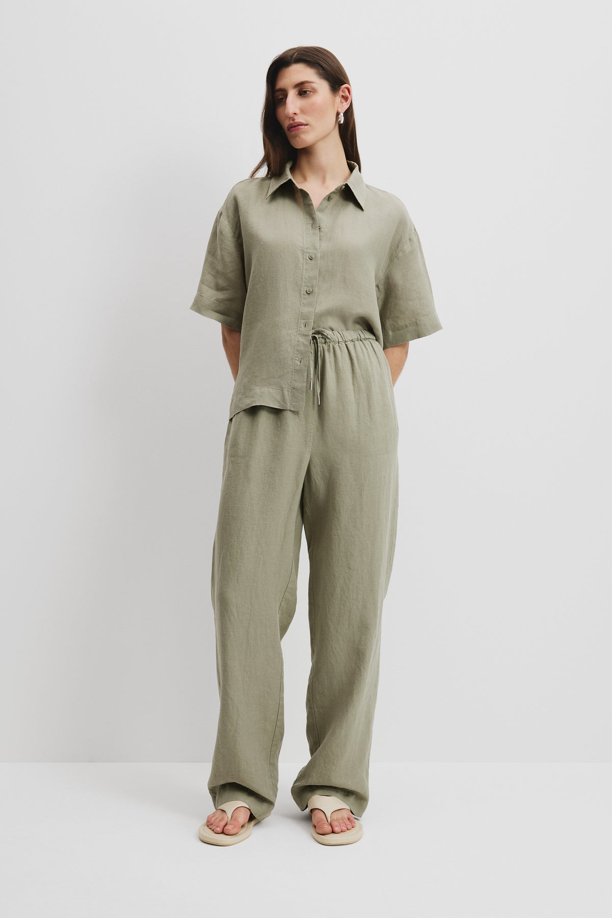 Organically Grown Linen Pull-On Pant