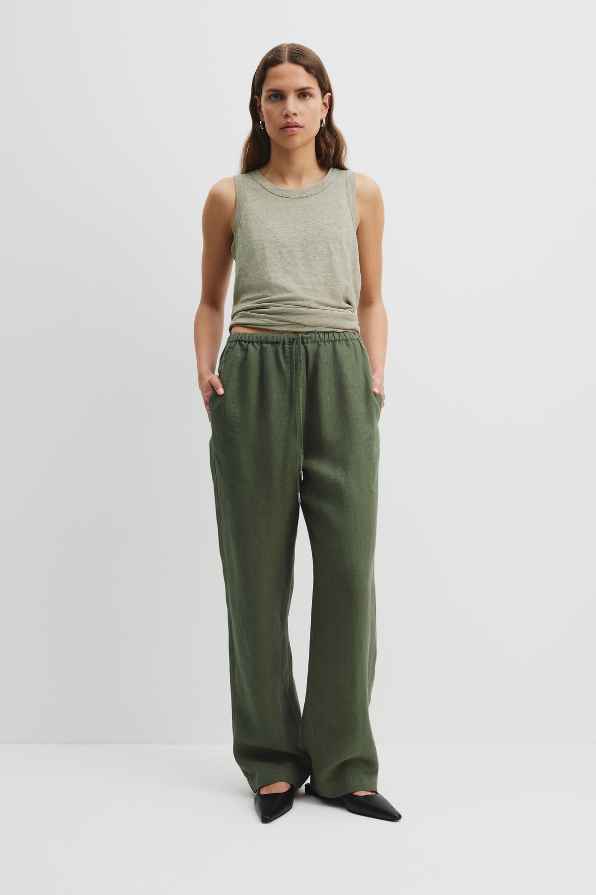 Organically Grown Linen Pull-On Pant