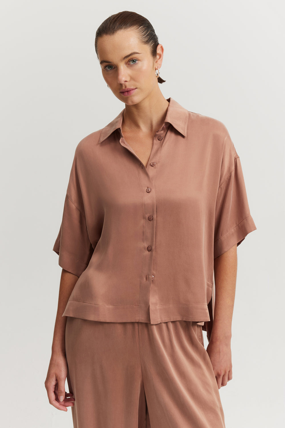 Short Sleeve Cupro Shirt