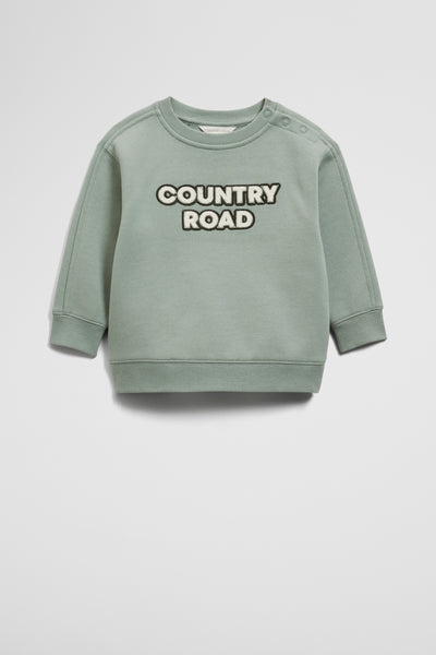 Organically Grown Cotton Boucle Logo Sweat
