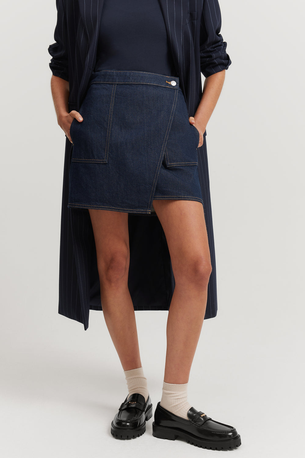 Denim Wrap Skirt