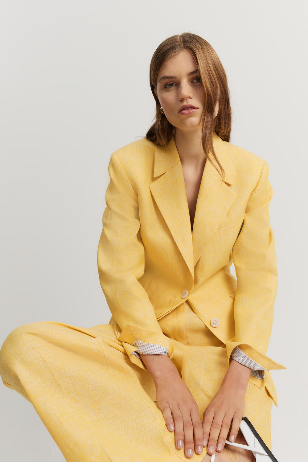 Linen Yarn Dyed Blazer