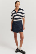 Cotton Cashmere Stripe Polo