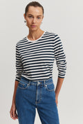 Cotton Slub Stripe Long Sleeve T-Shirt