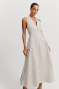 Linen Halter Midi Dress