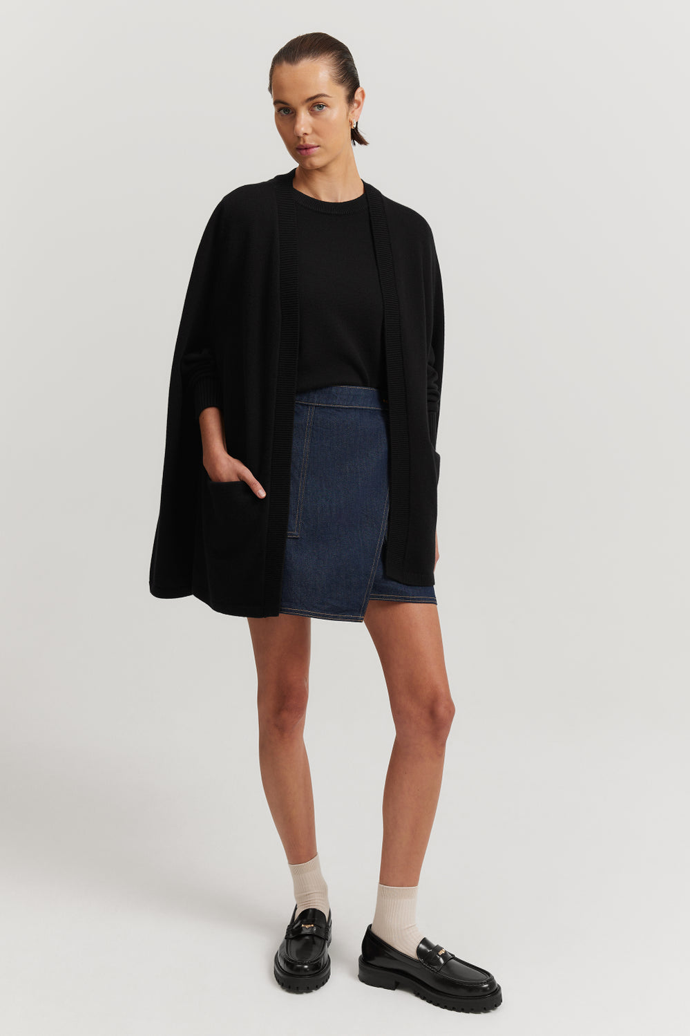 Organically Grown Cotton Blend Pocket Cape