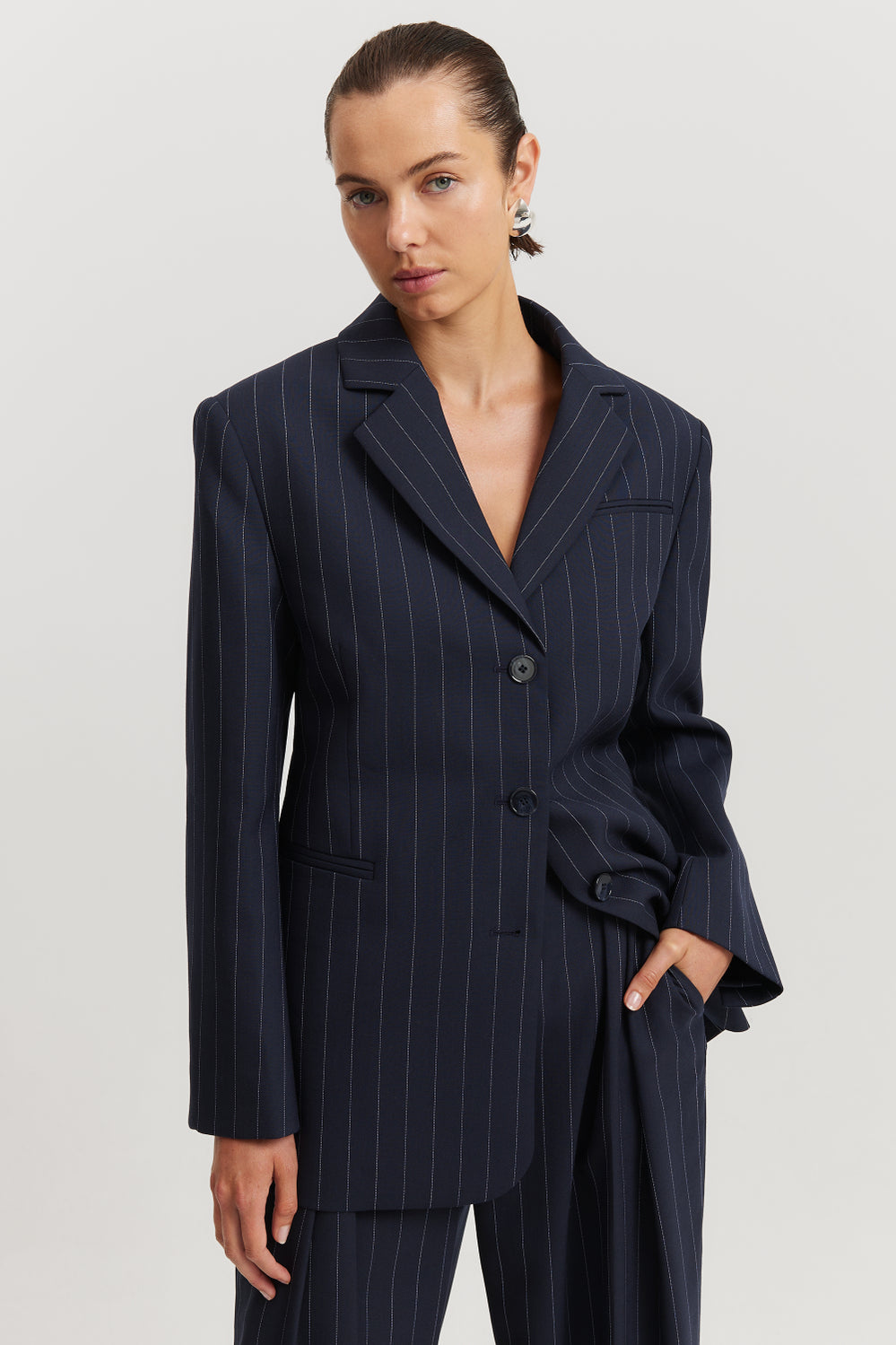 Wool Single Breasted Blazer
