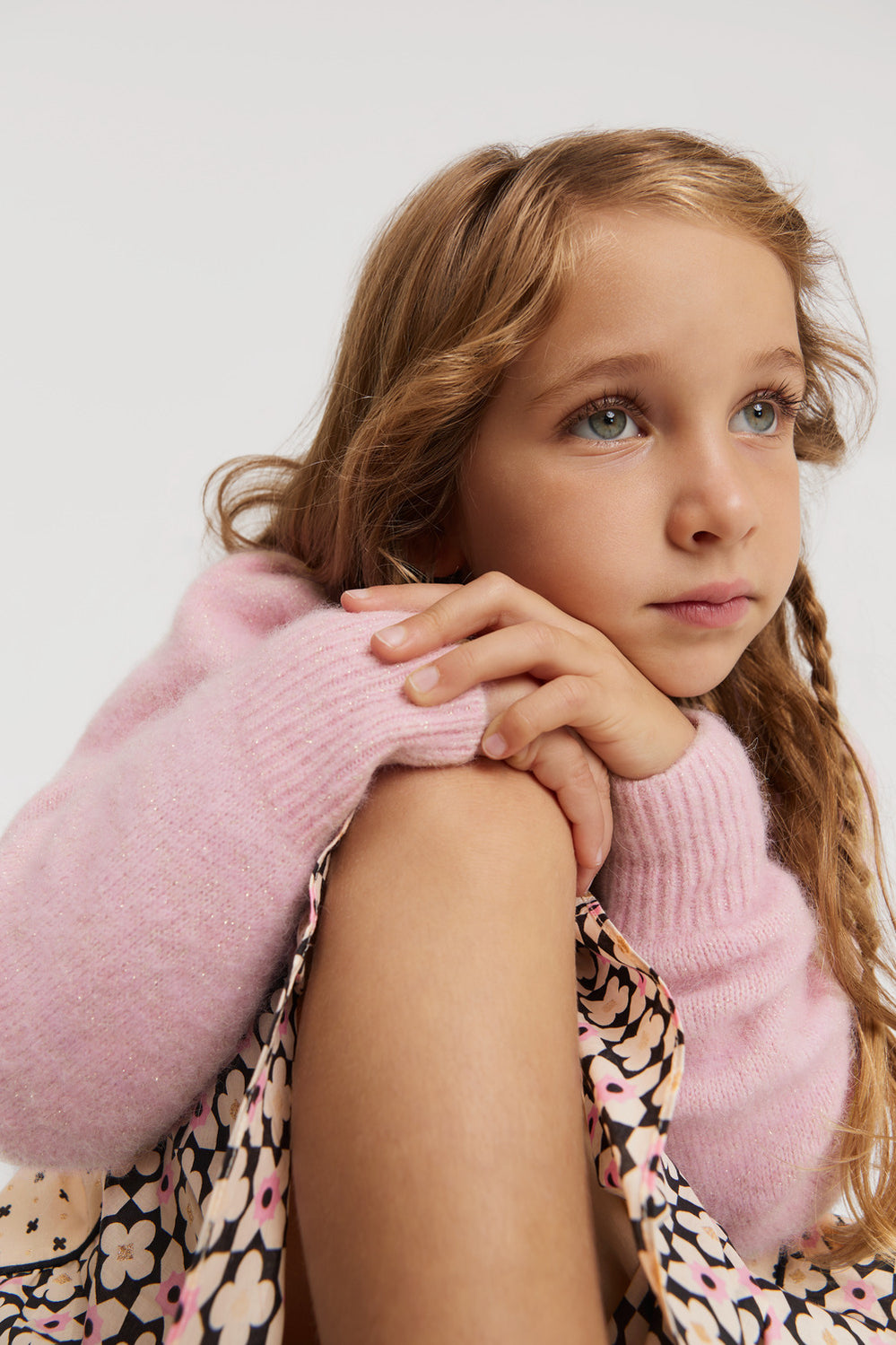 Fluffy Metallic Knit