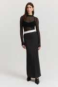 Self Stripe Column Skirt