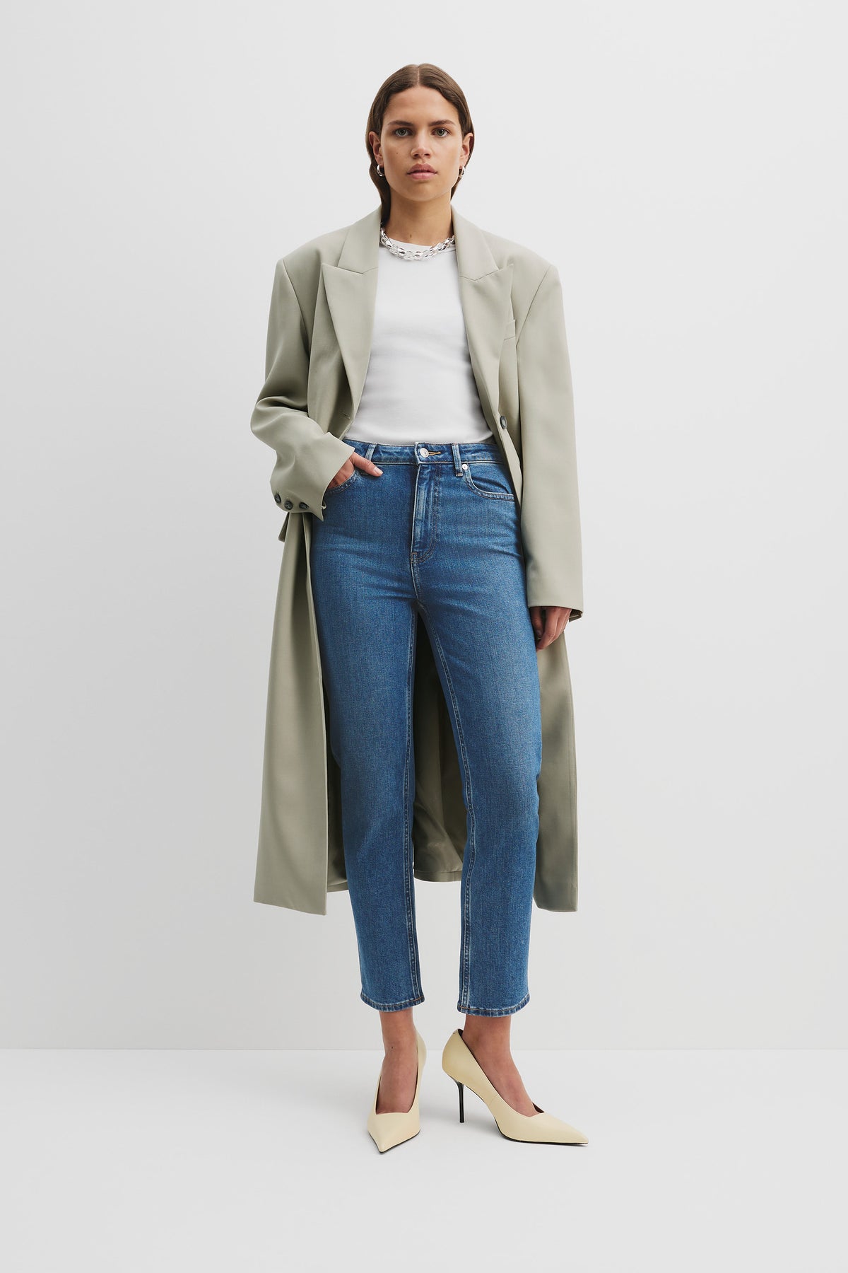 High Rise Slim Leg Jean