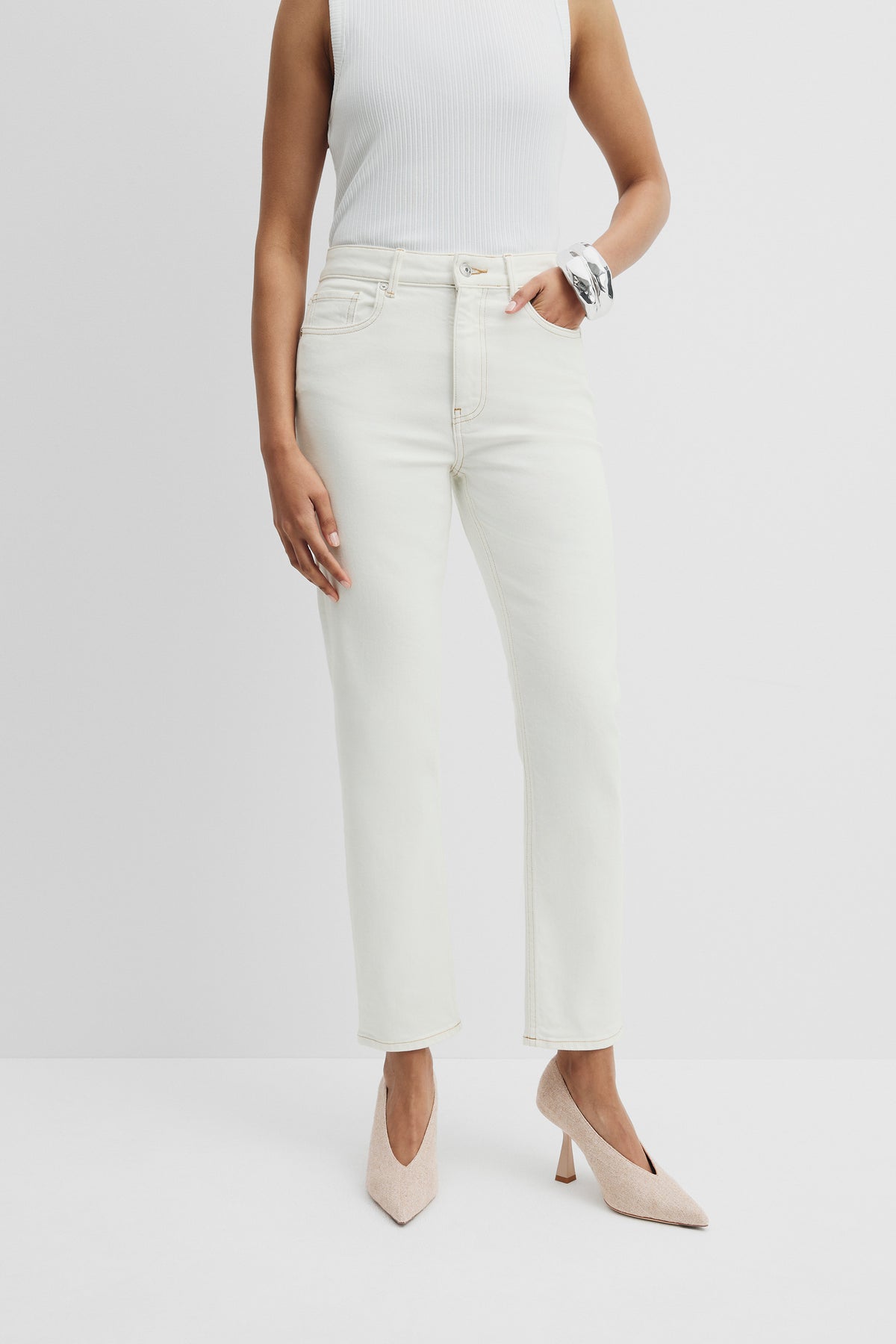 High Rise Slim Leg Jean
