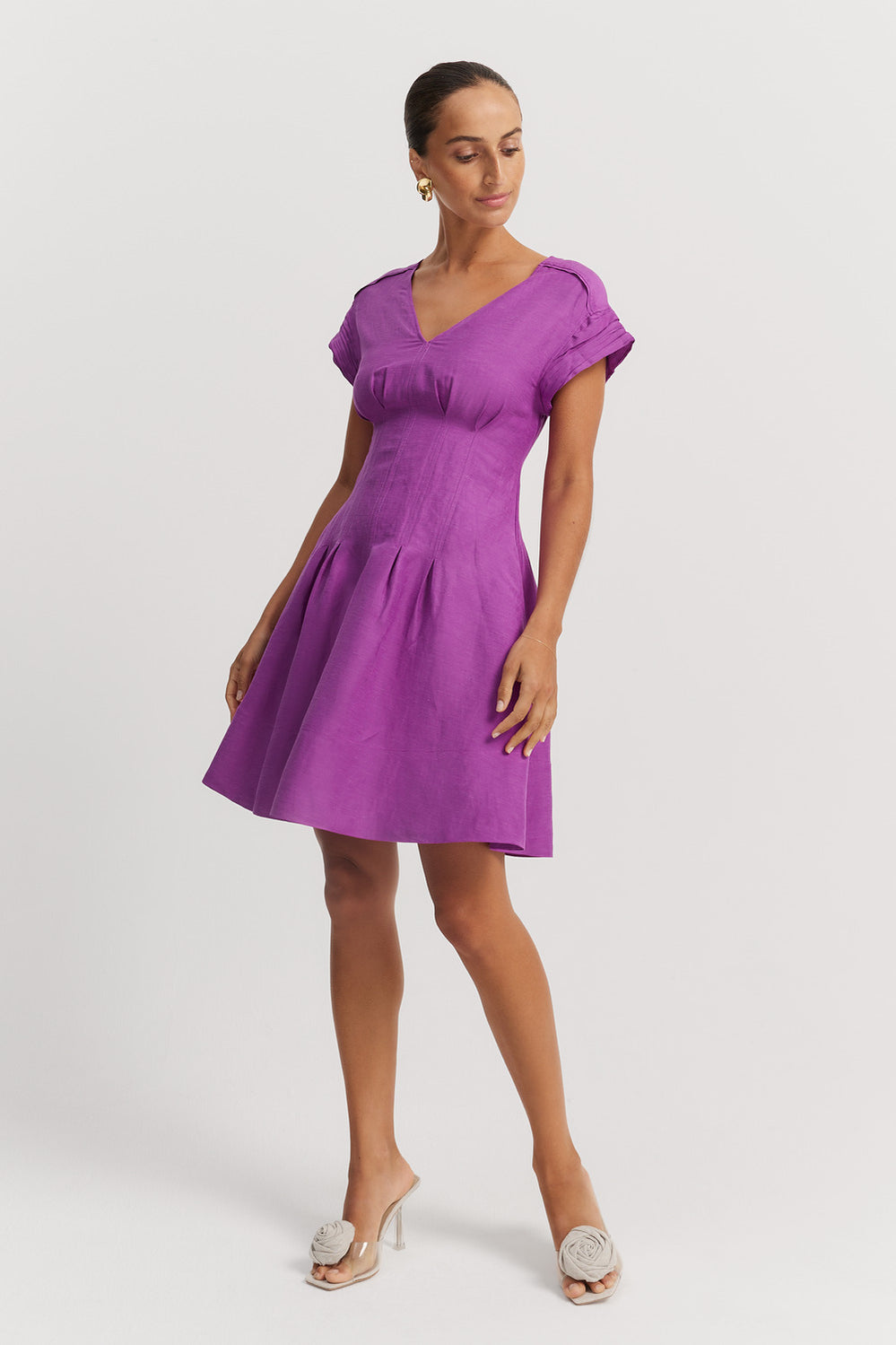 Tuck Detail Mini Dress