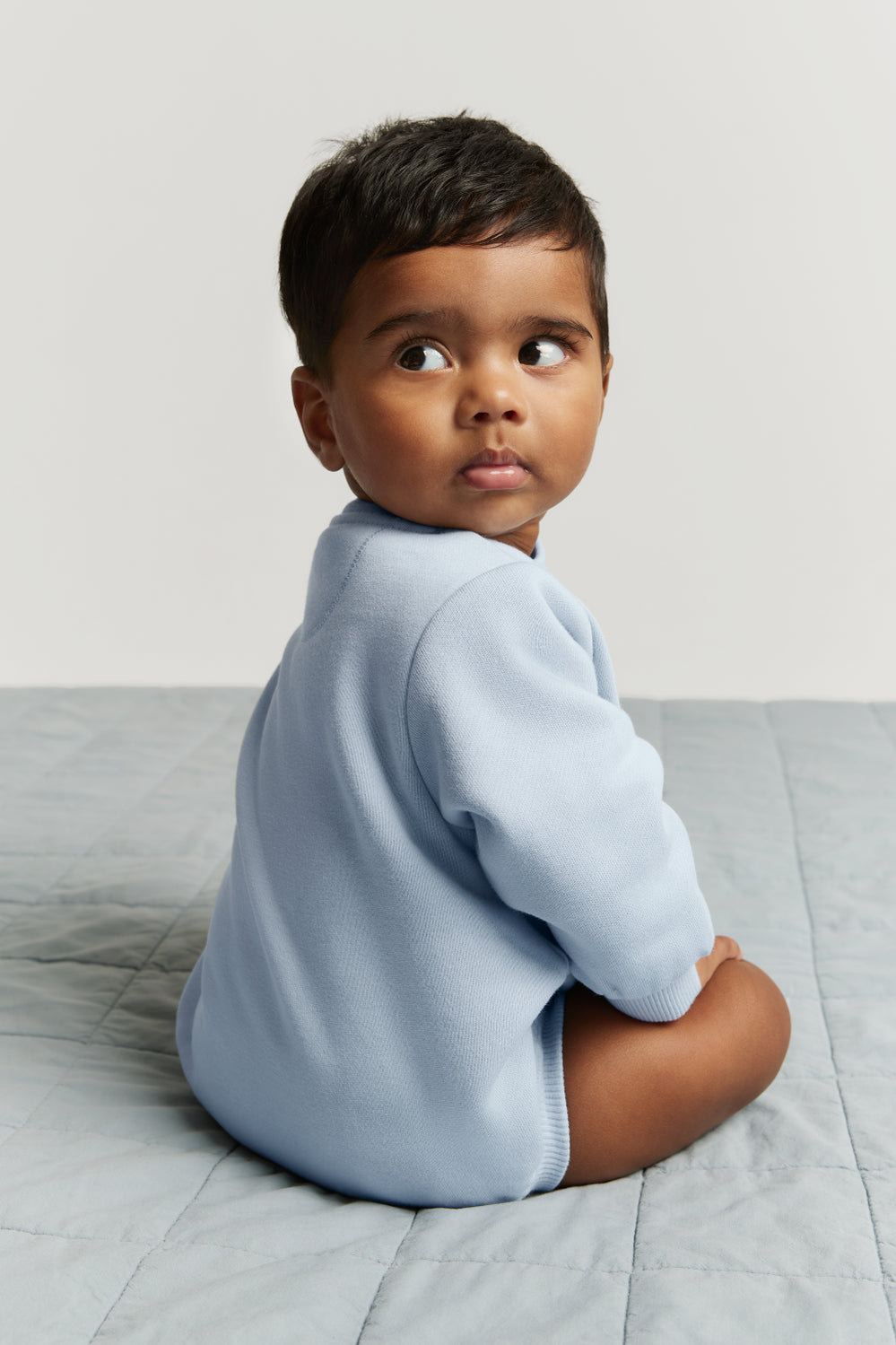 Organically Grown Cotton Oversized Logo Long Sleeve Bodysuit